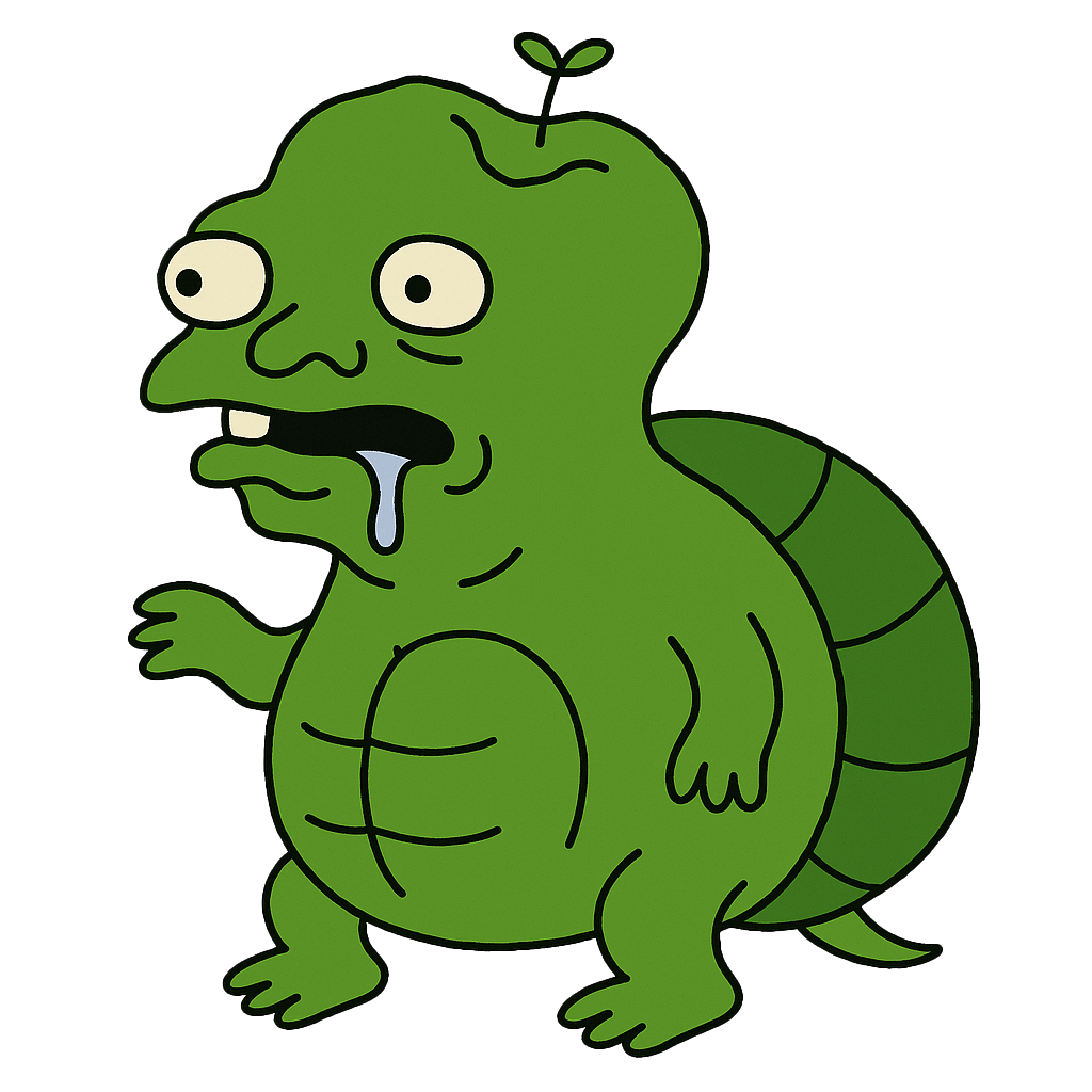 Derpy turtle character